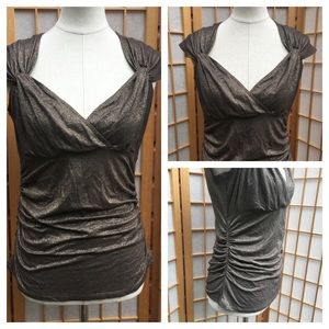 Cache Bronze Metallic Top SZ L